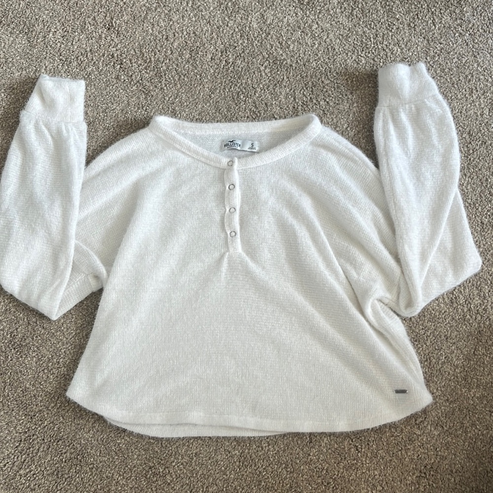 Fuzzy White Sweater